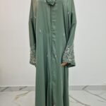 Premium 3pcs Beaded Open Abaya